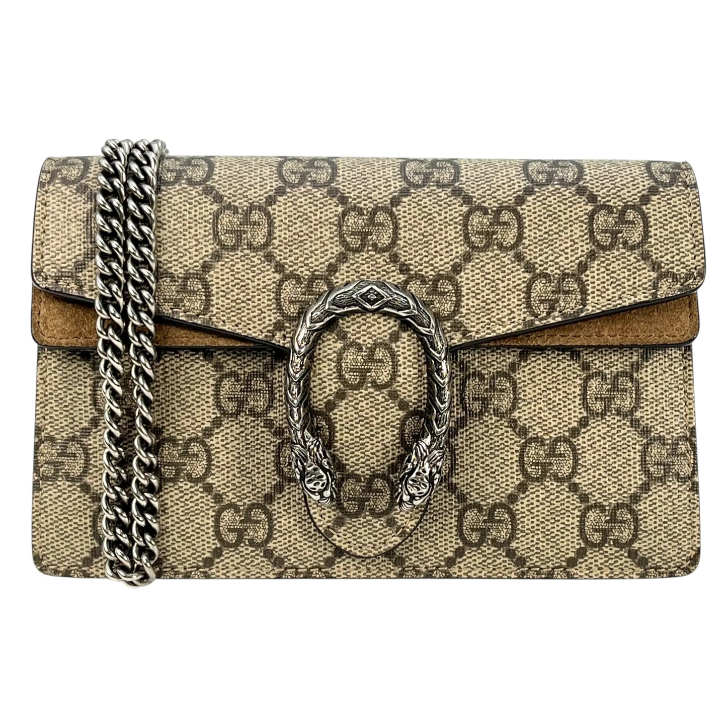 GUCCI Dionysus GG Supreme Mini Bag Shoulder Bag - Beige