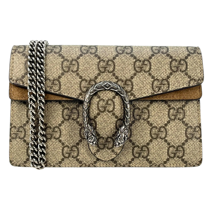 GUCCI Dionysus GG Supreme Mini Bag Shoulder Bag - Beige