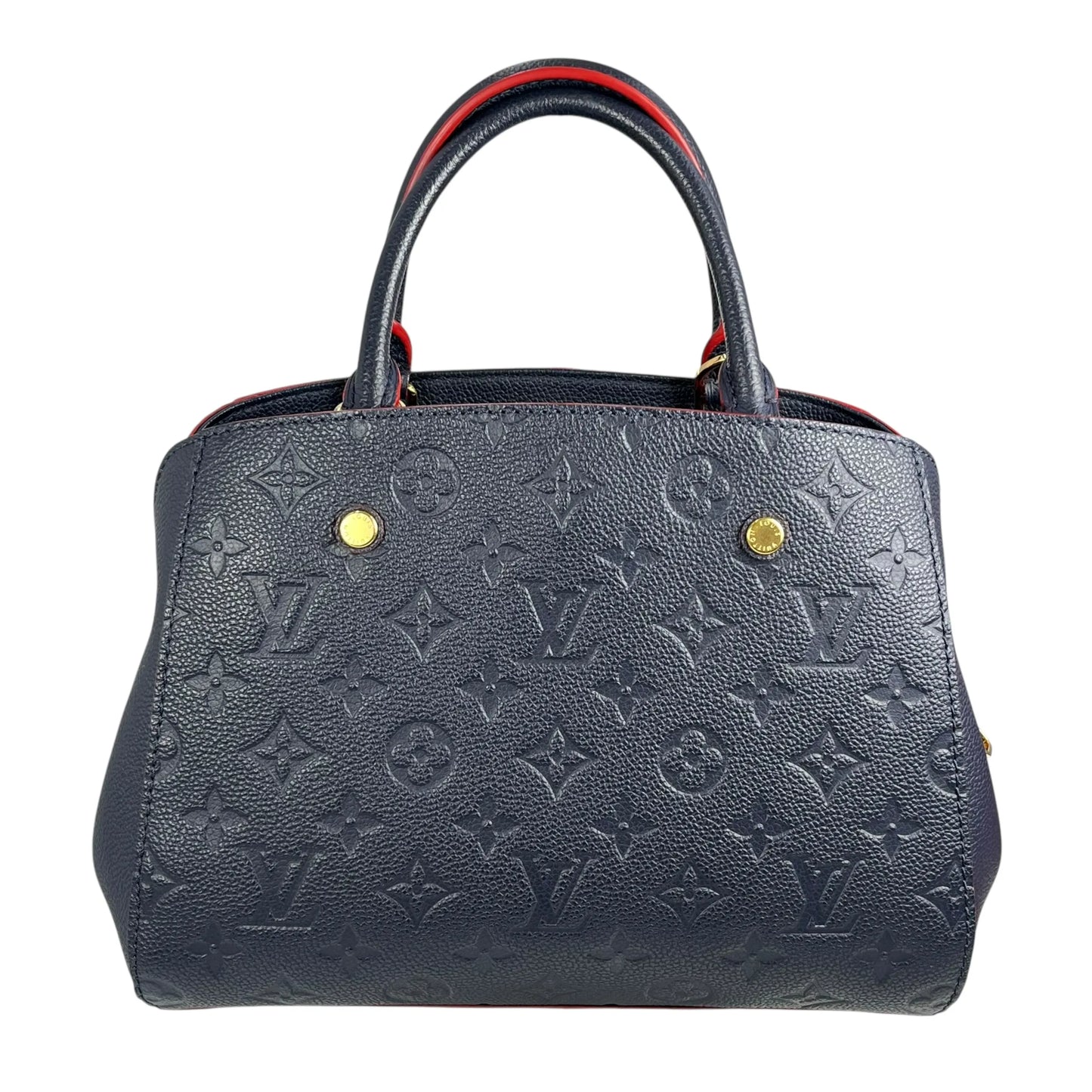 Louis Vuitton Monogram Empreinte Montaigne BB Hand Bag - Navy