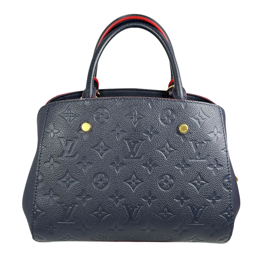 Louis Vuitton Monogram Empreinte Montaigne BB Hand Bag - Navy