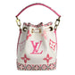 Louis Vuitton Monogram Nano Noe By The Pool Bucket Bag - Pink×White