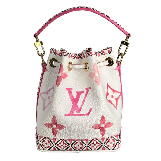 Louis Vuitton Monogram Nano Noe By The Pool Bucket Bag - Pink×White