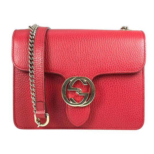 GUCCI Interlocking G Shoulder Bag - Red 