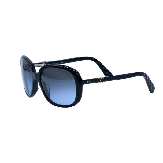 CHANEL CC Logo Blue Frame Sunglasses - Blue - 34485