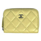 CHANEL Materasse Lambskin Coin Case - Yellow
