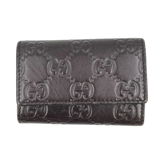 GUCCI Guccissima Key Case - Darkbrown
