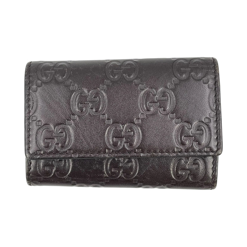 GUCCI Guccissima Key Case - Darkbrown