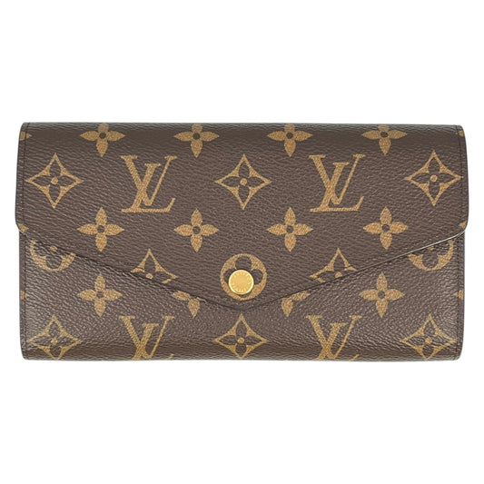 Louis Vuitton Monogram Portefeuille Salah Long Wallet - Brown × Red - 35056