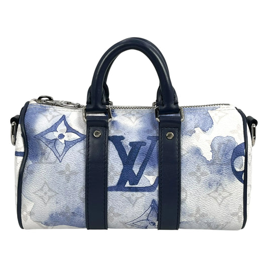 Louis Vuitton Monogram Watercolor Keepall XS Shoulder Bag Mini Bag - White × Blue