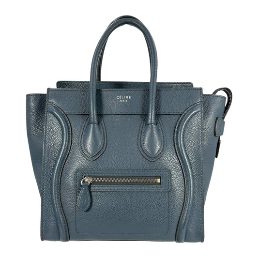 CELINE Micro Shopper Luggage Hand Bag - Navy Blue