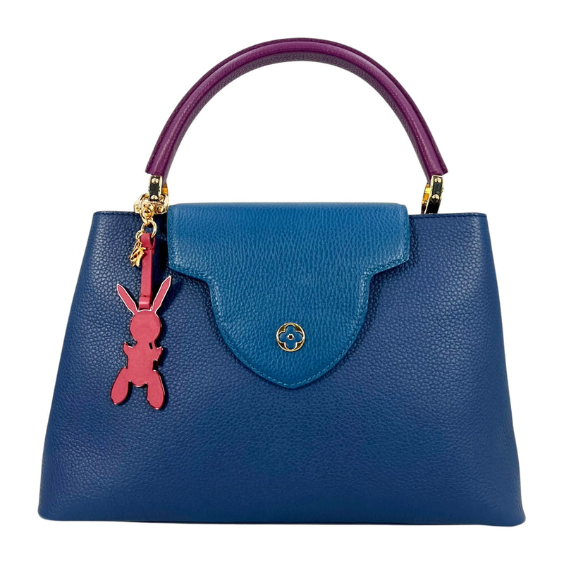 Louis Vuitton Capucines MM Taurillon Leather Hand Bag - Navy Blue