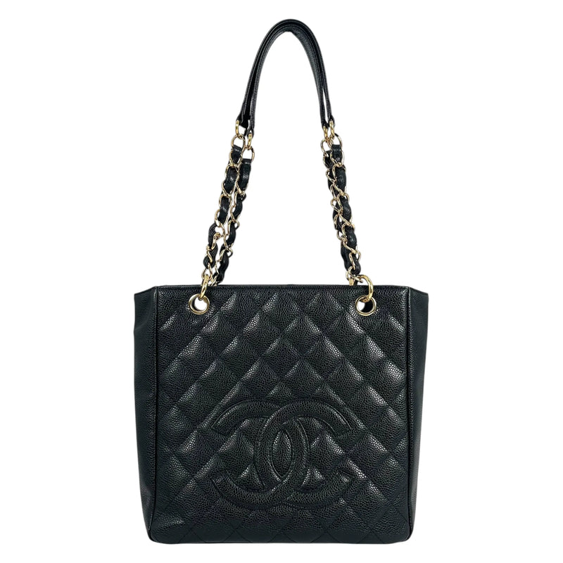 CHANEL Materasse PST Caviarskin Chain Tote Bag - Black