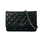 CHANEL Materasse Caviarskin Chain Wallet - Black - 34883