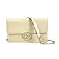 GUCCI Interrocking G Chain Wallet Shoulder Bag - Cream White