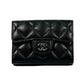 CHANEL Materasse Caviarskin Compact Wallet - Black - 35107