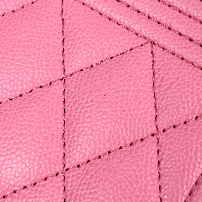 CHANEL Boy Chanel Zippy Coin Case Compact Wallet - Pink