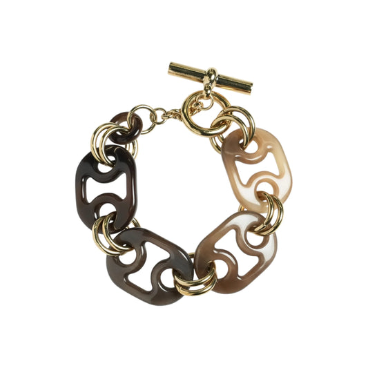 Hermès Eurydice Buffalo Horn Bracelet T2 - Gold Plated