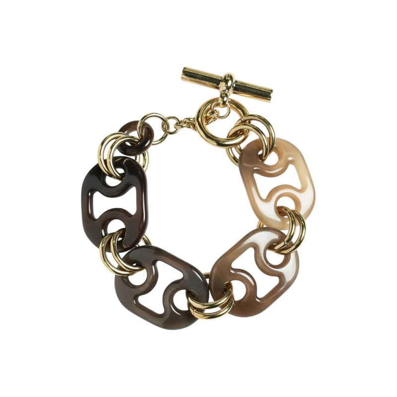 Hermès Eurydice Buffalo Horn Bracelet T2 - Gold Plated