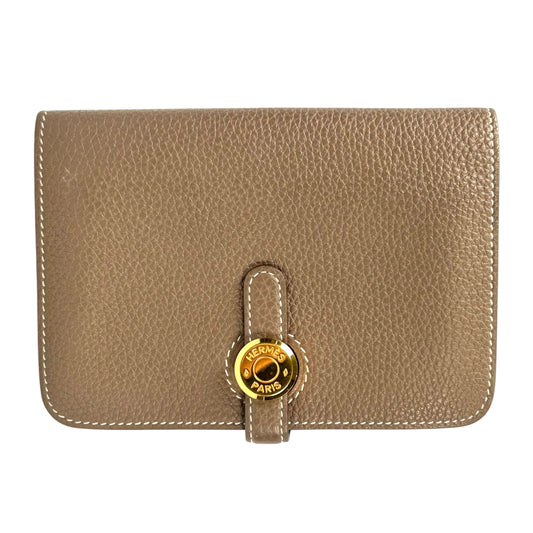 Hermes Dogon Togo Compact Wallet - Brown