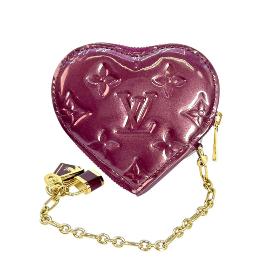 Louis Vuitton Porte Monnaie Coeur Vernis Coin Case - Purple