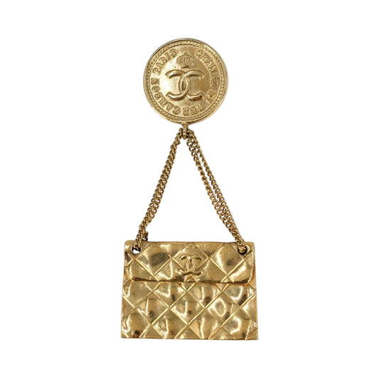 CHANEL Materasse CC Logo Brooch 29 - Gold Plated