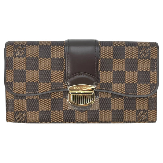 Louis Vuitton Damier Portefeuille Sistina Long Wallet - Brown