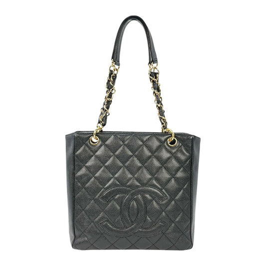 CHANEL PST Cain Tote Bag - Black