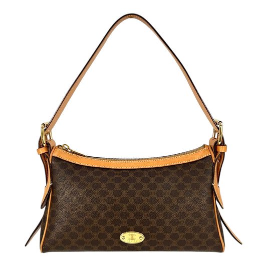 Celine Macadam PVC Canvas One Shoulder Bag Hand Bag - Brown
