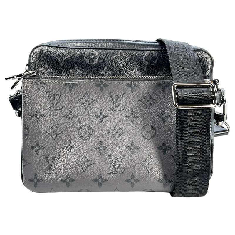 Louis Vuitton Trio Messenger Monogram Eclipse Shoulder Bag - Black