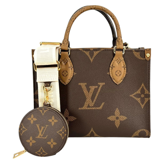 Louis Vuitton Giant Monogram Canvas On The Go PM Hand Bag Shoulder Bag - Brown