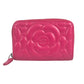 CHANEL Camellia Embossed Coin Case - Pink