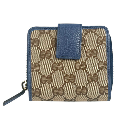 GUCCI GG Canvas Compact Wallet - Brown