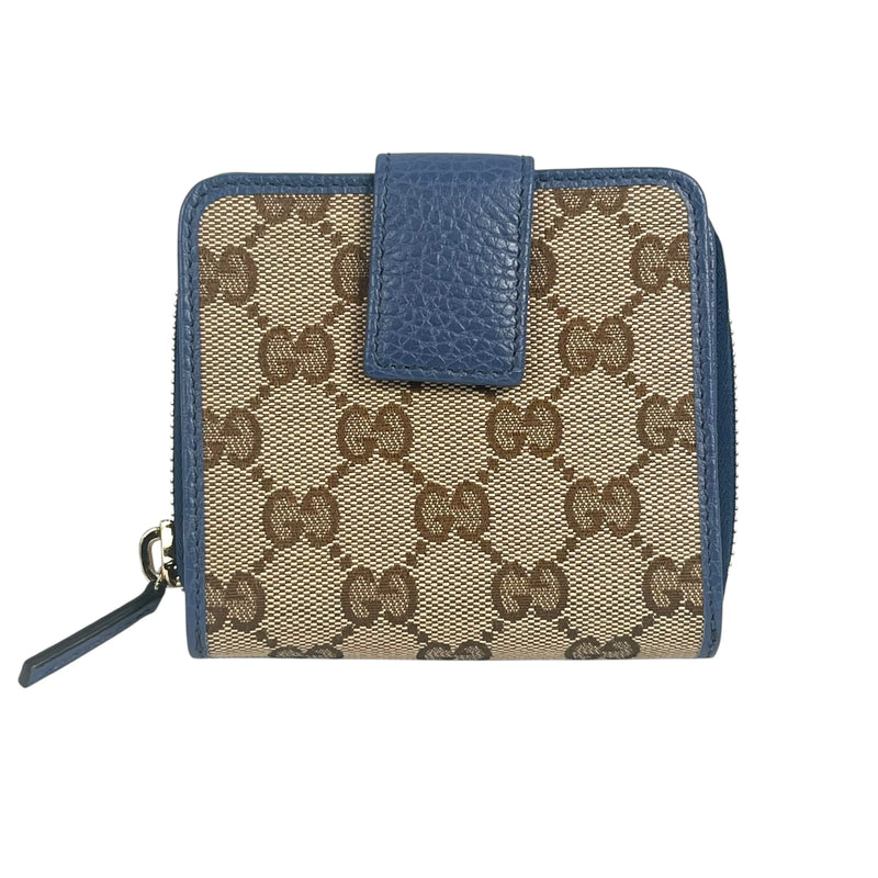 GUCCI GG Canvas Compact Wallet - Brown
