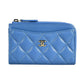 CHANEL Caviarskin Classic Zipped Coin Case - Blue