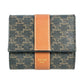 CELINE Triomphe Canvas Compact Wallet - Darkbrown