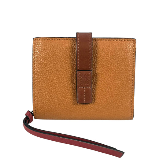 Loewe Calfskin Vertical Compact Wallet - Brown 
