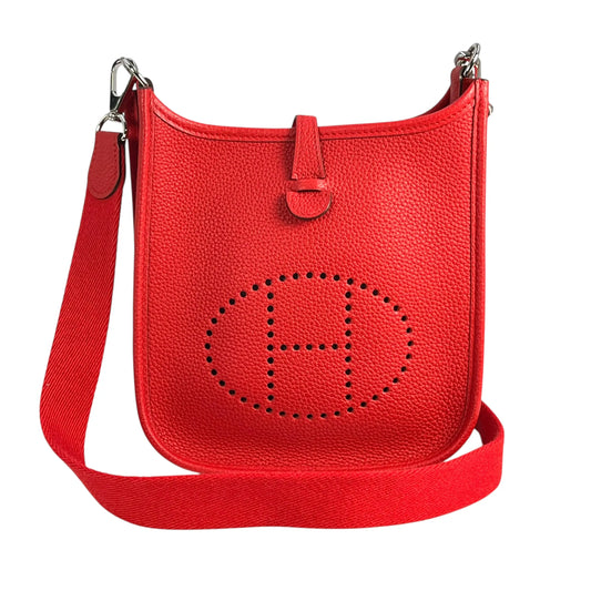 HERMES Mini Evelyn Z Stamp (2021) Shoulder Bag - Red 