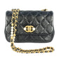CHANEL Matelasse Lambskin Pearl Chain Shoulder Bag - Black