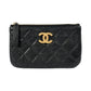 CHANEL Caviar Leather Classic Zip Coin Case - Black 
