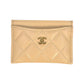 CHANEL Caviarskin Classic Flap Card Case - Beige