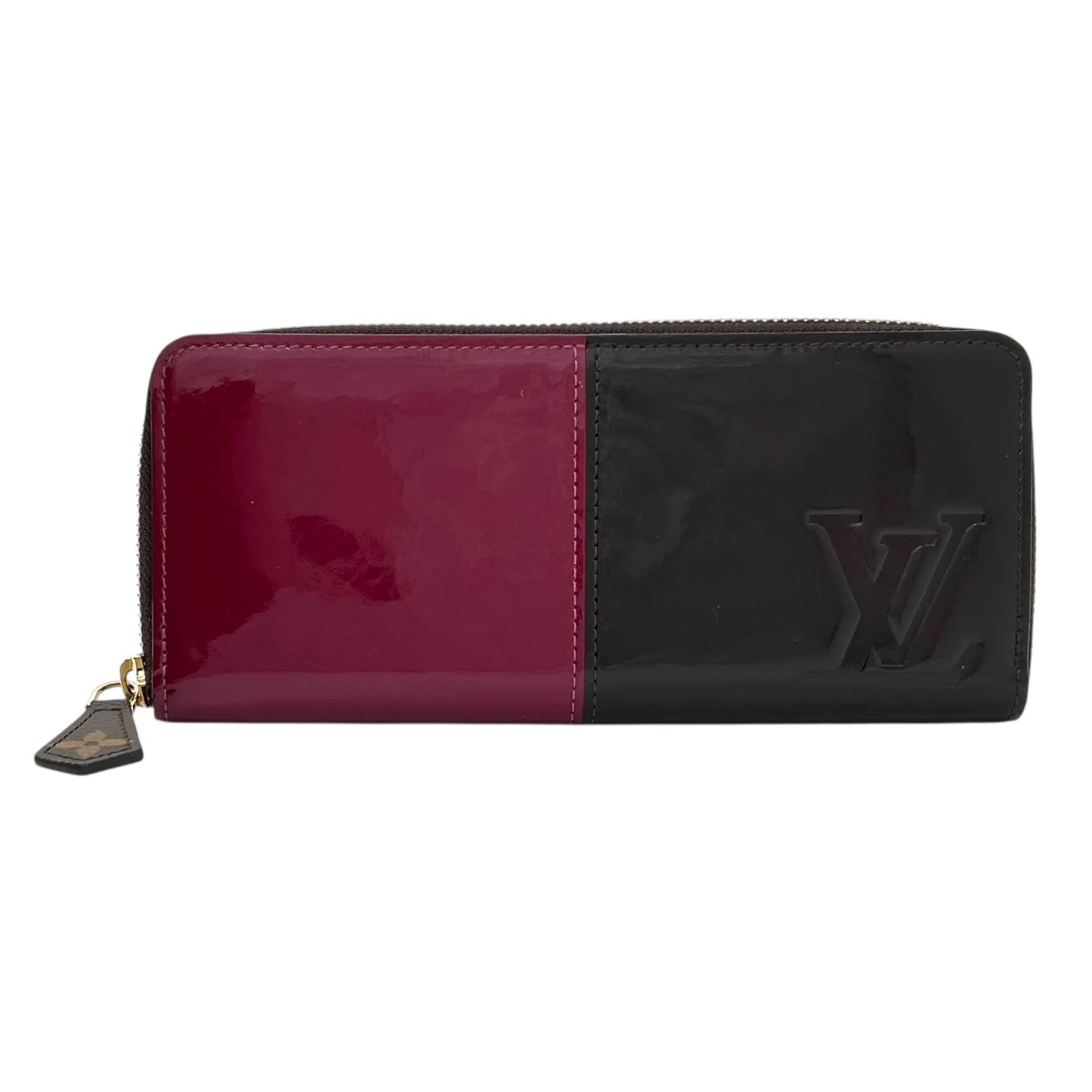 LOUIS VUITTON Portefeuille Miroir Bicolor Vernis Long Wallet - Darkbrown × Red