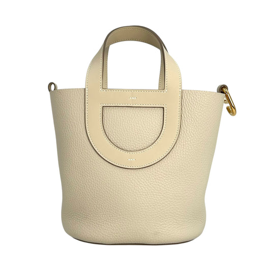 HERMES In the Loop 18 Leather K Stamp (Made in 2025) Handbag - White 