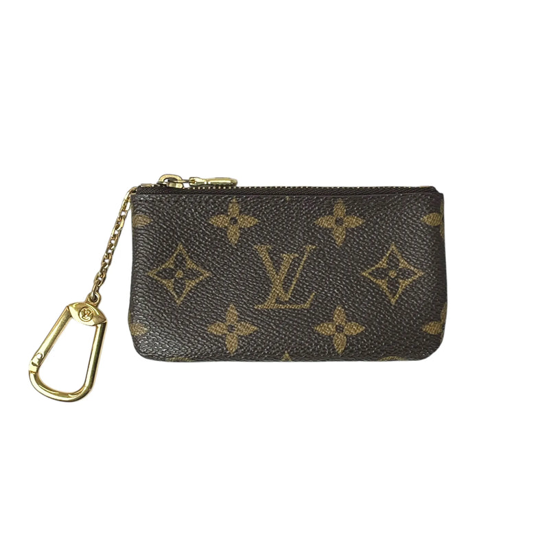 LOUIS VUITTON モノグラム ポシェットクレ キーケース コインケース - ブラウン