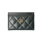 CHANEL Matelasse Caviar Leather Card Case - Black 