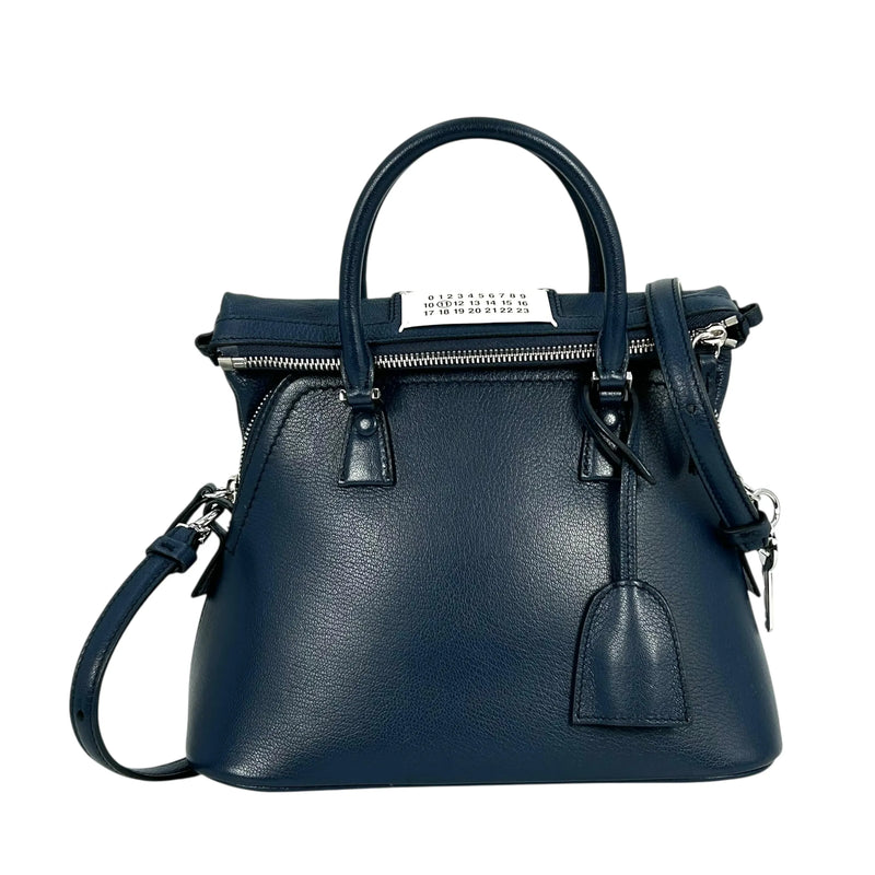 Margiela 5AC Leather Hand Bag Shoulder Bag - Navy