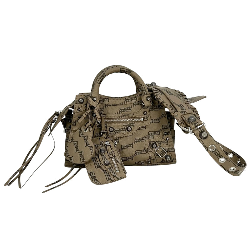 BALENCIAGA Neo Cagole City XS Hand Bag Shoulder Bag - Brown