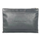 BALENCIAGA Logo Leather Clutch Bag - Black