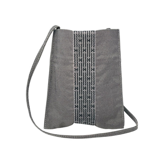 HERMES Air Line Canvas Shoulder Bag - Grey 
