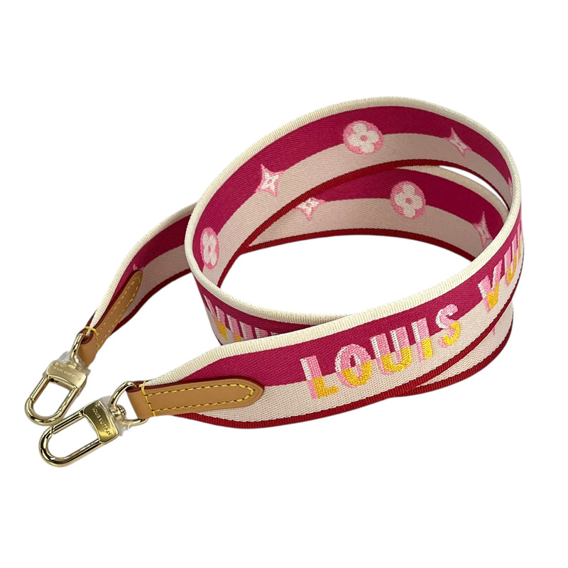 LOUIS VUITTON Bandouliere Jacquard Shoulder Strap - Pink and Beige - 35894 
