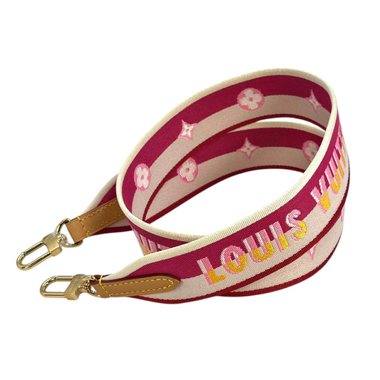 LOUIS VUITTON Bandouliere Jacquard Shoulder Strap - Pink and Beige - 35895 